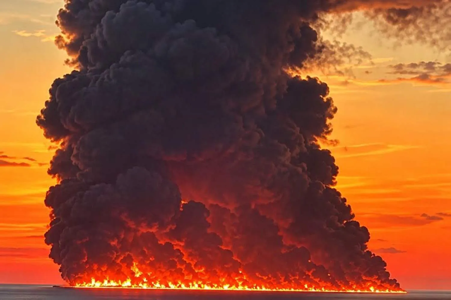 Una petroliera carica di greggio prende fuoco nel Mar Nero, spiagge chiuse dopo l'attacco: si teme il disastro ambientale
