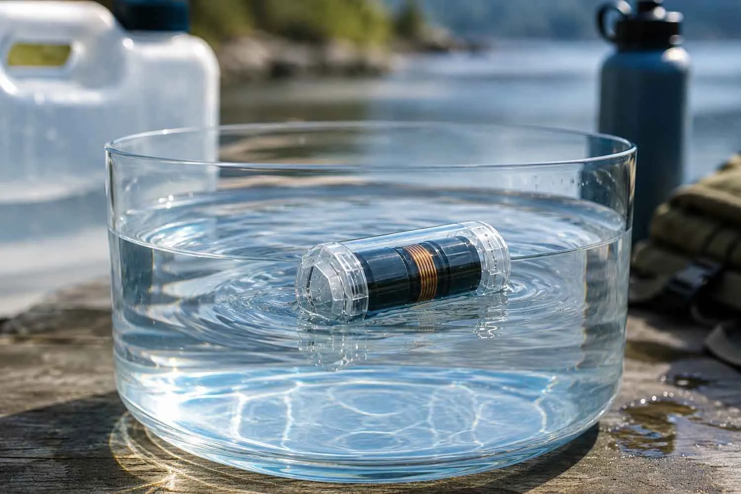Ricercatori coreani hanno inventato una capsula galleggiante per purificare l'acqua senza batterie che si attiva agitandola