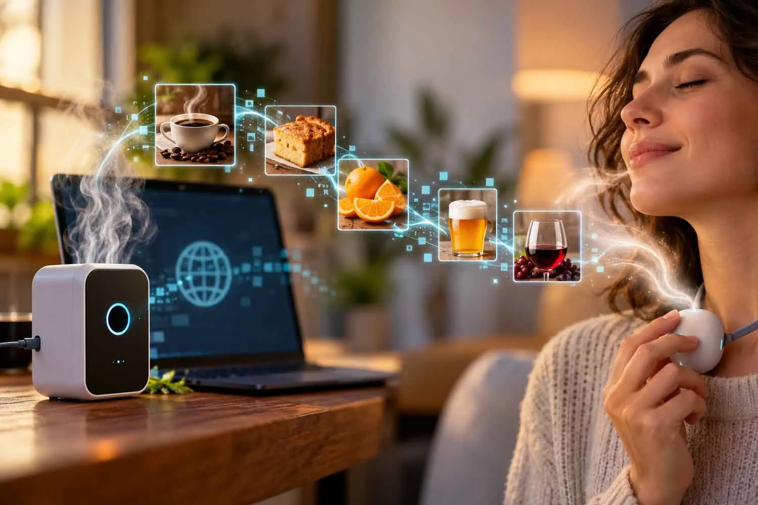 Dal caffè alla torta, ora si possono trasmettere anche gli odori a distanza attraverso internet grazie all'IA